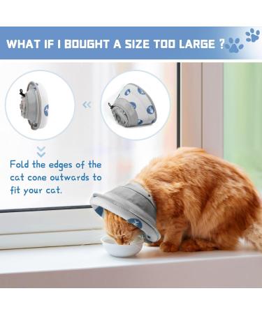 Supet Cat Cone Collar Soft to Stop Licking Cat Recovery E Collar After Surgery Cat Neck Head Cone Alternative for Small Large Cats Kittens Grey M+(8.5"-12") Grey - Buy Online on SooperMarket.com