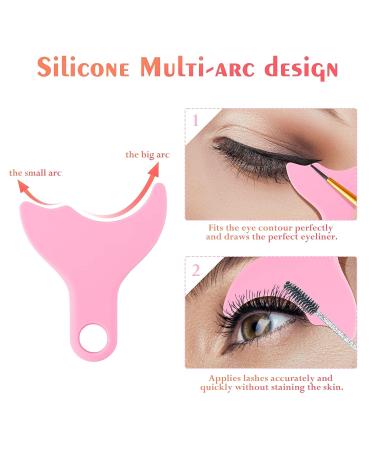 G2PLUS Mascara Shield Guard and Eyeliner Auxiliary Tool for Precise Eye Makeup Application - Reusable Pink Silicone Eyeshadow Guard Pads - Buy Online on SooperMarket.com