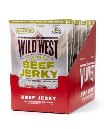 Wild West Beef Jerky 16 x 25g Jalapeno beef meat beef jery high protein dry meat protein snack jalapeno 25 g (16 Pack)