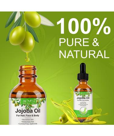 Yecuce Organic Cold Pressed Jojoba Oil | 2.02fl oz | Moisturizing & Multi-Purpose Oil for Face, Body, Hair & Nails | Natural Carrier & Facial Oil for Gua Sha Massage | Men & Women | Pack of 1 - Buy Online on SooperMarket.com