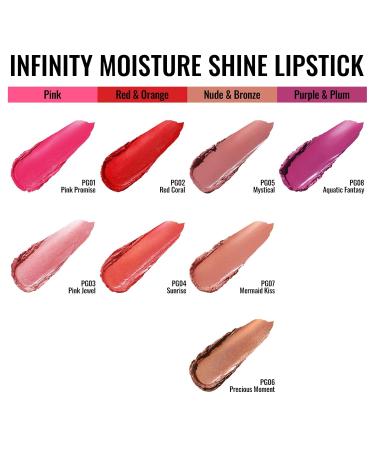Oulac Moisture Shine Lipstick Bronze - Vegan Shimmering Lip Care for Hydrated Lips (PG06 Precious Moment) - Buy Online on SooperMarket.com