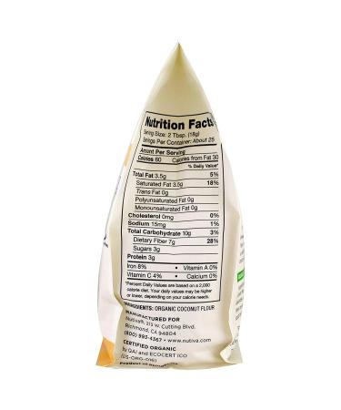 Nutiva Organic Coconut Flour 16oz - Gluten-Free Superfood for Baking - Buy Online on SooperMarket.com