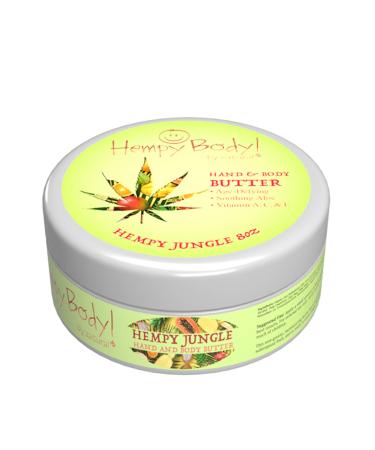 Zatural Hemp Body Butter Hempy Body Hand & Body Butter Soothing Aloe Vitamin A C & E Hempy Jungle 8 oz