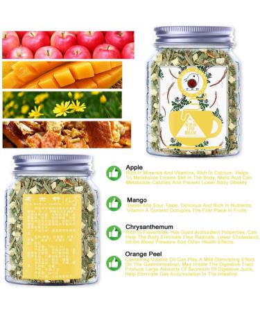 Plant Gift Moroccan Licorice Protect Eyes Tea Herbal Tea All Natural Flavors Loose Leaf Mango Pineapple Apple Orange Peel Non GMO Vegan Tea Bags Into Iced Tea & Hot Tea 70G/2.5oz - Buy Online on SooperMarket.com