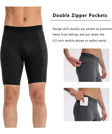 WRAGCFM Men's Compression Shorts with Pockets - White, Size Small - Buy Online on SooperMarket.com