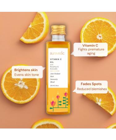 Vitamin C Oil for Skin - Natural & Organic Face Moisturizer with Rosehip Avocado & Vitamin E - 3.38 Fl Oz (100ml - Buy Online on SooperMarket.com