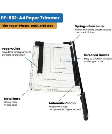 PPE PrintFinish Paper Trimmer 10 to 12 Sheet Capacity  Good for Office  School or Business  Max Cutting Size (12.5) (12.5 x 9.8) - Buy Online on SooperMarket.com