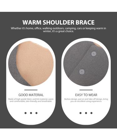 2pcs Warm Shoulder Vest Warm Shawl Warm Winter Cape Shoulder Support Equipment Maternity Elderly Grey 62x34cm - Buy Online on SooperMarket.com