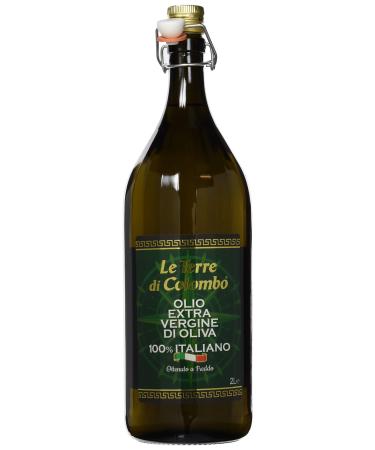 Le Terre di Colombo 100% Italian Extra Virgin Olive Oil Ribbed Bottle with Mechanical Closure 2L 2L