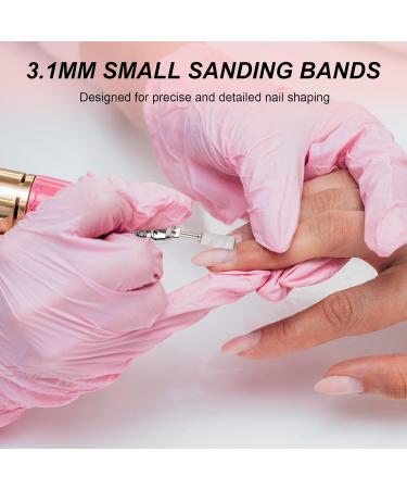 Rolybag 100pcs Sanding Bands Nail Drill Bits - 240 Grit Extreme Fine for Acrylic Nails & Gel - Professional Manicure & Pedicure | Zebra Pattern - Buy Online on SooperMarket.com