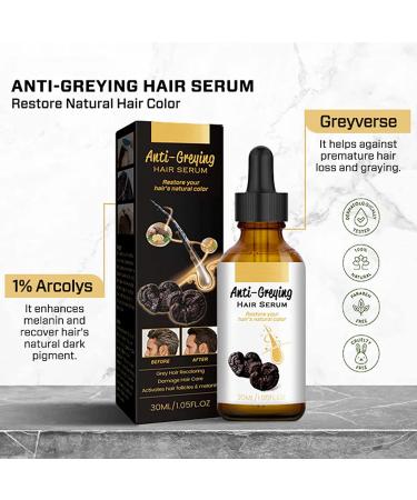 DARKA Pro Anti-Greying Hair Serum with Ganoderma Nutrient - Promotes Healthier, Thicker Hair - 2pcs - Buy Online on SooperMarket.com