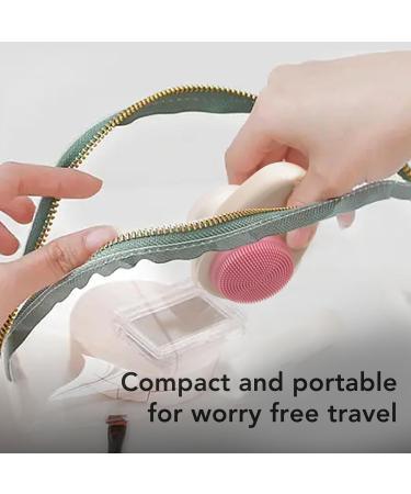 Soft Bristle Double Sided Face Brush Exfoliator and Cleanser Promotes Circulation with Lanyard with Ergonomic Handle - Buy Online on SooperMarket.com
