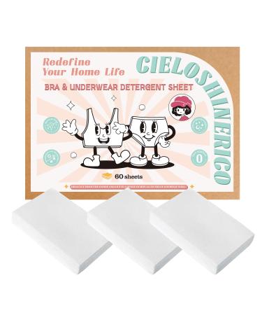 Laundry Detergent Sheets for Underwear Laundry Sheets Detergent Eco Friendly for Home Dorm Travel Camping & Hand Washing Fresh Scent 120 Loads 60 Sheets