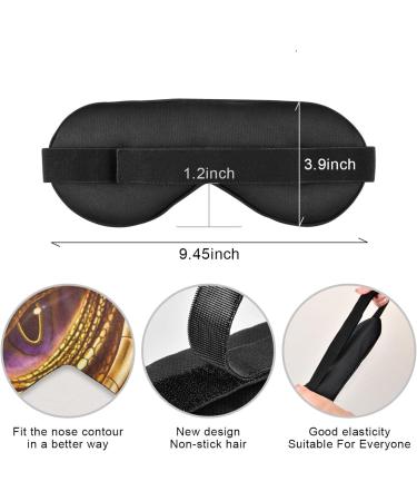 Haskirky Light Blocking Eye Mask Breathable and Adjustable Adult Men and Women Travel on Business Trips Yoga Meditation Light Smooth Comfortable Eye Mask Office Deep Sleep Goodies Golden Dragon Eye - Buy Online on SooperMarket.com