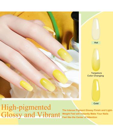 28g White & Yellow Color Change Dip Powder Nails (W-No.18) | Long-lasting, No UV Light Needed - Buy Online on SooperMarket.com