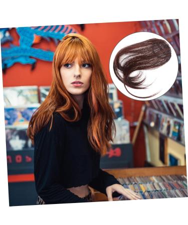 WOFASHPURET Piece Hair Toppers Extension Ponytail Wig Black Wigs Barrettes for Women Air Fringe Bangs Faux Hair Bun Wispy Bangs Wig Toupee for Women Hair Barrettes Scisors Clip Air Bangs Miss 18.00X6.50X0.50CM Brown - Buy Online on SooperMarket.com