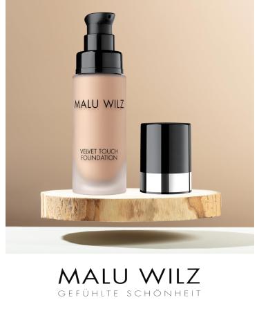 Malu Wilz Velvet Touch Foundation - Vanilla Ice Cream 30ml | Flawless Skin Conceals Dark Circles & Wrinkles | Skincare Makeup | International Shipping - Buy Online on SooperMarket.com