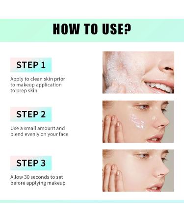 Powder Grip Primer - Face Primer Gel for Invisible Pores 24ml Concealer Application Invisible Pores Makeup Gel Base Protect Makeup for Skin Qmisify 01#green - Buy Online on SooperMarket.com