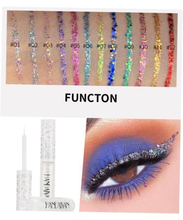 CANIGHT 12pcs Liquid Eyeshadow Liquid Eyeliner Eye Shadow Shiny Eyeshadow Glitter Eyeliner Shinny Eyeliner - Buy Online on SooperMarket.com