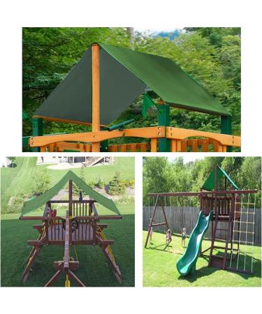 Serebii Playground Replacement Canopy | 52 x 89 Outdoor Swingset Shade | Waterproof Cover with UV Protection | Dark Green - Buy Online on SooperMarket.com