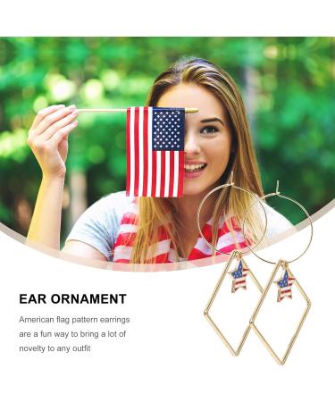 KESYOO 2 Pairs Independence Day Ear Pendants | Stylish Ear Rings & Drops for Party | Independence Day Decoration - Buy Online on SooperMarket.com