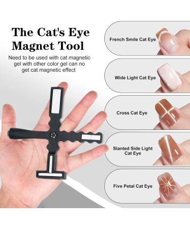 Vesone Cat Eye Gel Nail Polish Magnet Multi-Function Nail Magnet Pens - Nail Design Tools Professional Cat Eye Stick for Salon Manicure Black - Buy Online on SooperMarket.com
