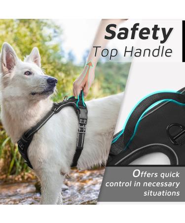 Eagloo Large Dog Harness - Adjustable No-Pull Chest Harness with Reflective Strips for Labrador - Anti-Train Control Black (1 Pack) - Buy Online on SooperMarket.com