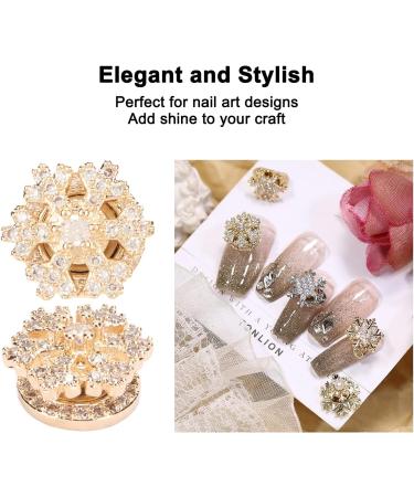 3D Nail Art Decoration Snowflake Shape Christmas Nail Art Decor Rotatable Beautiful Nail Rhinestone Snowflake Nail Art Accessory for Home Salon Practical Nail Charm for DIY Crafts - Buy Online on SooperMarket.com