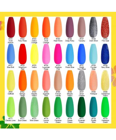 Lavender Violets 42 Piece Gel Nail Polish Set with Fluorescent Finish - UV/LED Soak-Off Formula - Includes Glossy, Matte, Diamond, and Glow in the Dark Top Coats - Full Range Shades - C955 Sunflowers - Buy Online on SooperMarket.com