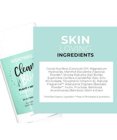 Rustic MAKA Clean Bliss Natural Deodorant | Prebiotic Formula | Vegan & Cruelty-Free | Aluminum & Paraben-Free | Odor Control for Women & Men - Buy Online on SooperMarket.com