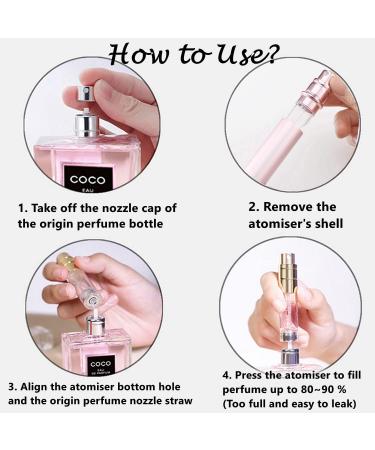 Travel Perfume Atomiser Refillable Underfill Perfume Atomizer Mini Aftershave Empty Spray Bottle Pods Travel Perfume Holder Pocket Travel Toiletries Holiday Essentials For Handbag Traveling (Grey) - Buy Online on SooperMarket.com