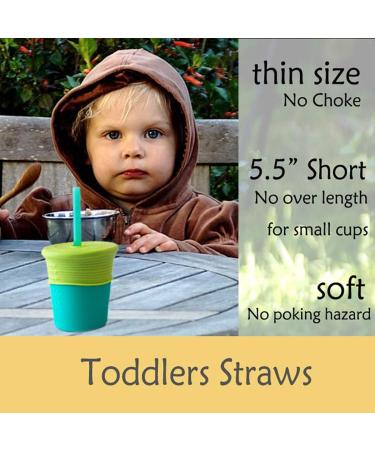 Tegion Mini Short Silicone Straws for Toddlers & Kids - BPA Free & Teething Safe - Fits The First Years Take & Toss Straw Cup - Buy Online on SooperMarket.com
