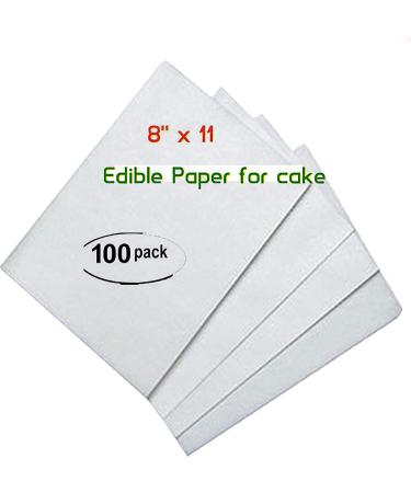 Edible Rice and Wafer Paper  8.5 x 11 Inch Wafer Paper (100  White) - Buy Online on SooperMarket.com