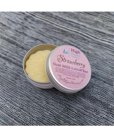 Strawberry Lotion Bar - Hydrating Goat Milk Lotion for Dry Skin | Eco-Friendly Beeswax Solid Lotion | Travel-Friendly Zero Waste Hand Care - Buy Online on SooperMarket.com