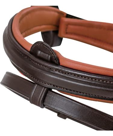 Buy Sunride English Combined Bridle Hawaii with Reins | Soft Real Leather Adjustable Anatomical | Full Brown/Cognac for International Shipping - Buy Online on SooperMarket.com