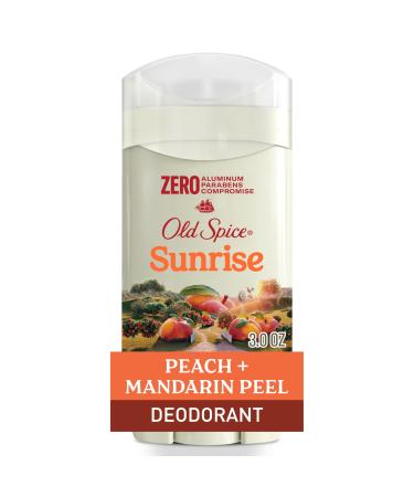 Old Spice Aluminum Free Deodorant for Men 24/7 Lasting Freshness & Long Lasting Scent 24/7 Sweat & Odor Protection Sunrise with Peach + Mandarin Peel Scent 3 oz