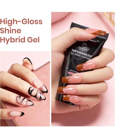 Beetles Poly Nail Extension Gel Starter Kit | Clear Pink Colors | UV Light Set | All in One Builder Gel Set - Buy Online on SooperMarket.com
