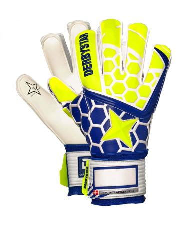 Derbystar Kids Protect Attack Xp15 Gloves 4 yellow navy white