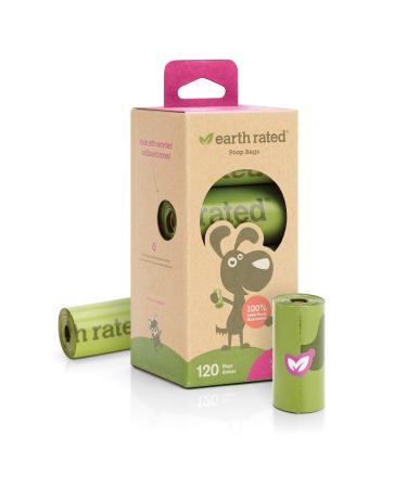 Earth Rated Dog Waste Bags Lavender Scented 120 Bags 8 Refill Rolls