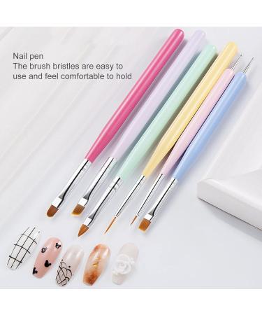 Wirlsweal 6-Piece Nail Pins Set - Versatile Macaron Nail Art Tools for Smooth Liner & Outlines - Buy Online on SooperMarket.com