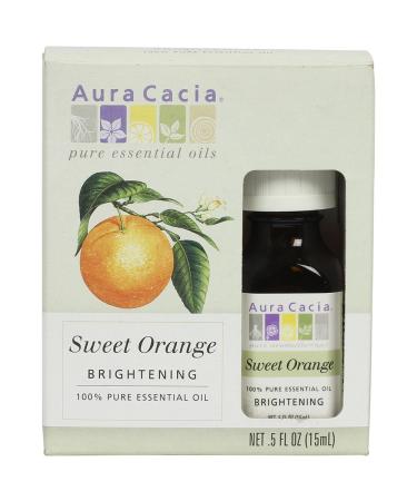 Aura Cacia Essential Oil Brightening Sweet Orange 0.5 fluid ounce