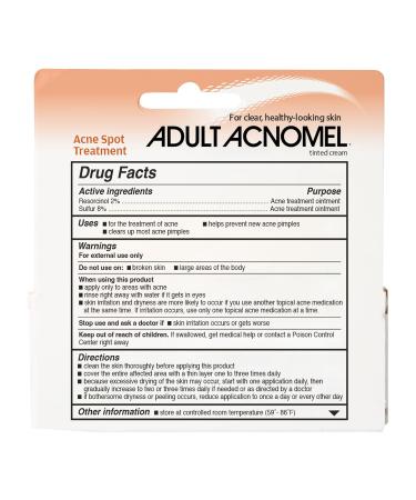 Adult Acnomel Acne Medication Cream 1.3oz - Fast-Acting Acne Treatment for Clear Skin - Buy Online on SooperMarket.com