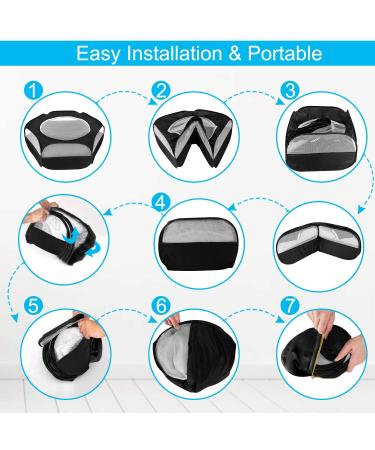 XIRGS Small Animal Playpen with Top Cover - Waterproof Portable Pet Cage Tent for Outdoor Exercise - Ideal for Cats, Rabbits, Hamsters, and More - Buy Online on SooperMarket.com