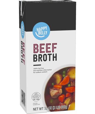 Happy Belly Beef Broth - 32 Ounce | Amazon Brand - Buy Online on SooperMarket.com