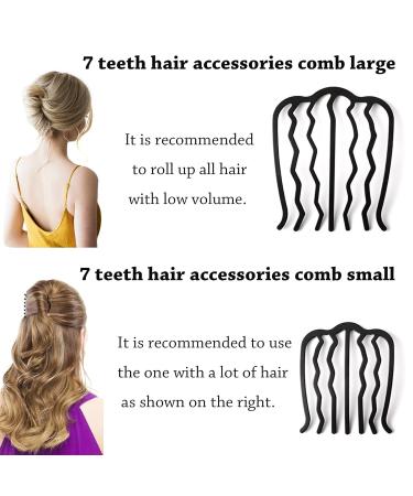 XCSJ 7 PCs Hair Split Cam Metal Combs - Bridal Hairdress Styling Tools & Fashion Accessories for Girls - Buy Online on SooperMarket.com