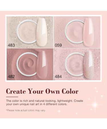 AZUREBEAUTY Dip Powder Nail Kit - 4 Colors All Season Nude Glitter | DIY French Manicure & Salon Quality Nail Art at Home - Buy Online on SooperMarket.com