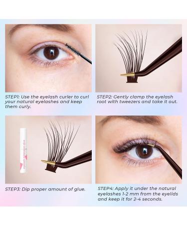 120 Clusters C Curl DIY Eyelash Extension Premade Volume Fans by MAEXUS | Individual Lashes - 0.07C 8mm-16mm MIX BP02BK20D_A - Buy Online on SooperMarket.com