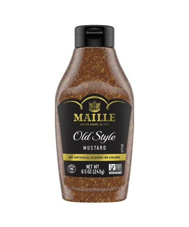 Maille Mustard for Marinades, Mustard Sauce and Tasty Recipes Old Style Squeeze Gluten Free and Kosher Mustard 8.5 oz Old Style 8.5 Ounce (Pack of 1)