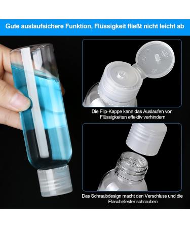 10-Piece 100ml Travel Bottles Set Small Plastic Containers with Syringe Funnel & Labels for Shampoo Conditioner & Toiletries - Perfect for International Travel - Buy Online on SooperMarket.com