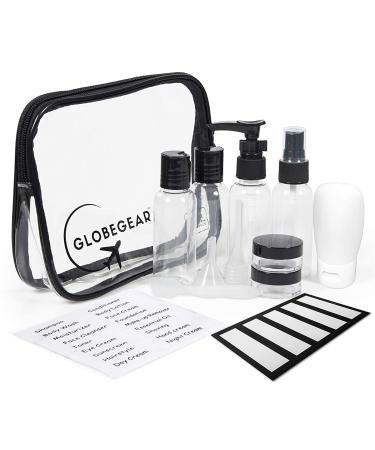 GLOBEGEAR Travel Bottles & TSA Approved Toiletry Bag Set (Model GG1) - Vacation & Airplane Travel Essentials - Buy Online on SooperMarket.com